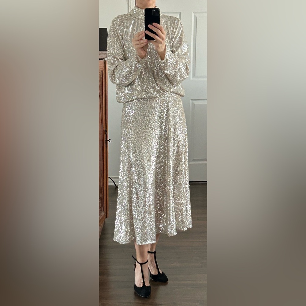 NWT - H&M Shimmering 2 piece Maxi Skirt & Top